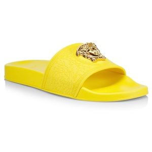 Versace Palazzo Pool Slides Women Yellow Size 8